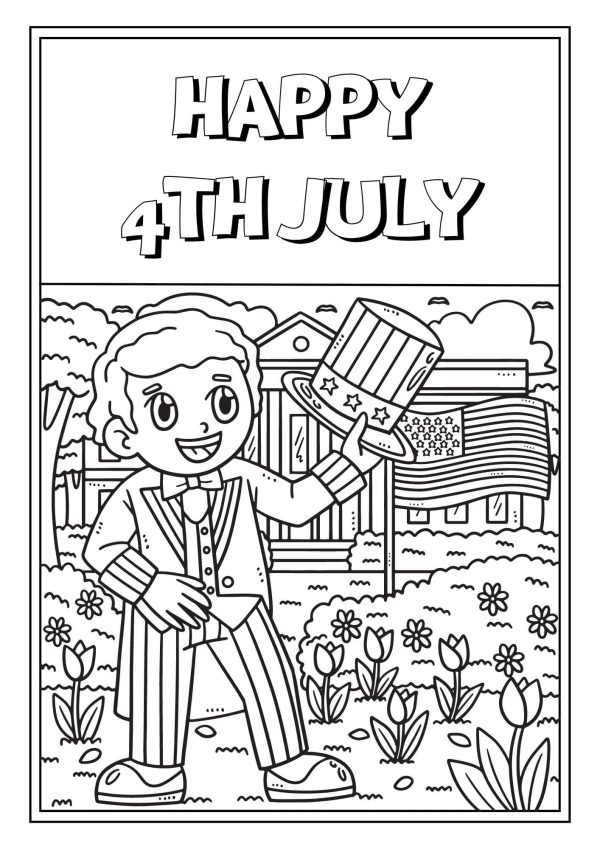 4th July Coloring Page Printable 2