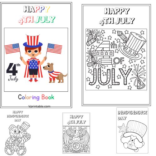 4th july coloring page - printable pdf template