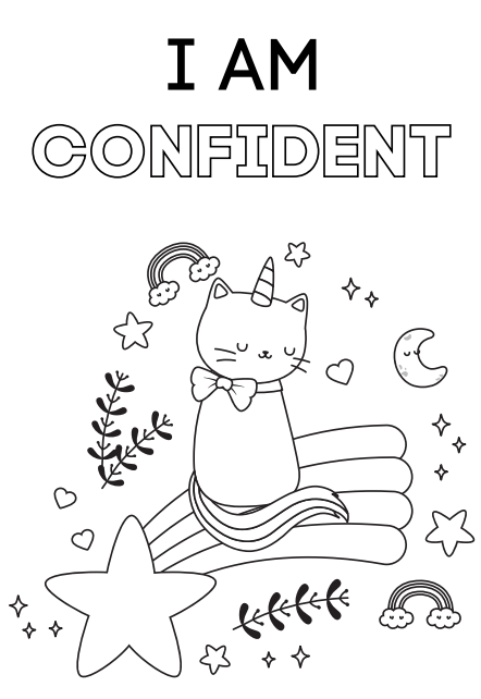 i am confident - positive affirmation coloring book